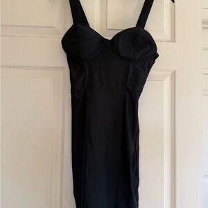 Elegant Black Dress with Straps